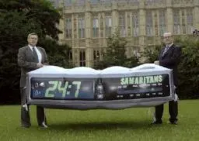 Paul Holmes and Anthony Langan of the Samaritans 24:7 campaign