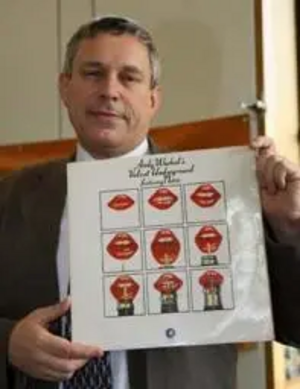 Paul with his favourite record, Warhol's 'Velvet Underground'