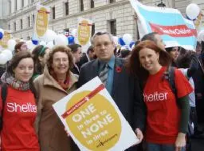 Paul Holmes MP and Liberal Democrat Children's Spokesperson Annette Brooke MP on the march to End Child Poverty