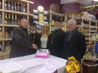 Paul and the Priests help Deli owner Svetlana open Baboushka